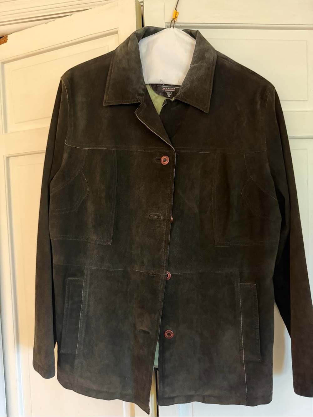 Classic women’s  Suede Jacket - Dark Brown